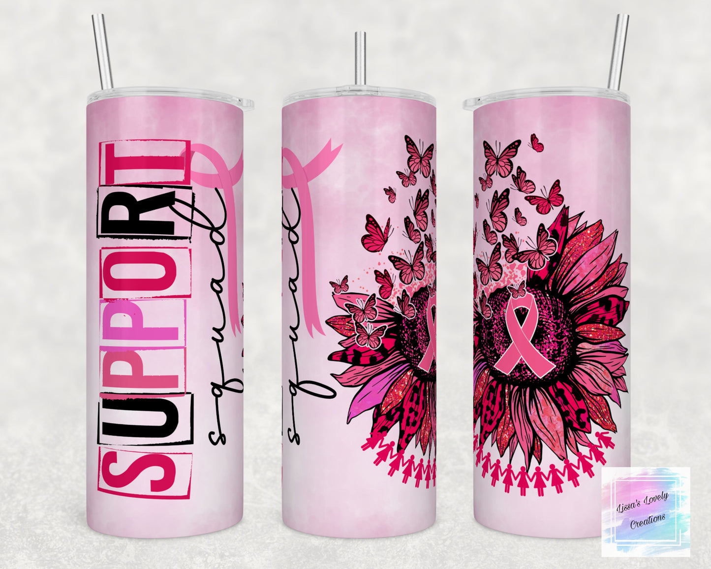 Flower Support Squad Tumbler