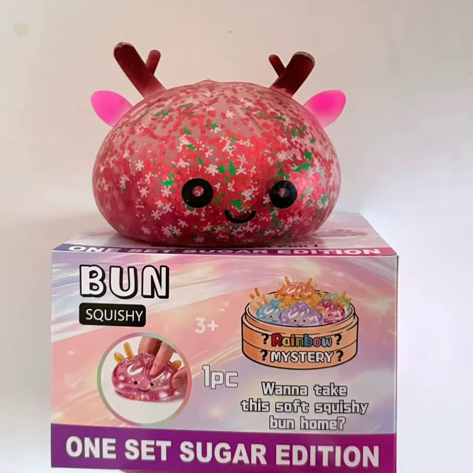 Medium 6”  Reindeer Dumpling Squeeze Toy– Holiday Sensory Fidget (Pre-Order ETA Week of Oct 5)