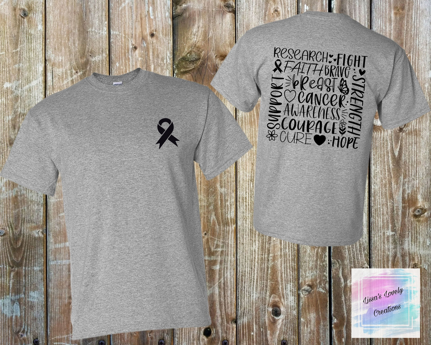 Breast Cancer Awareness Word Art Shirt