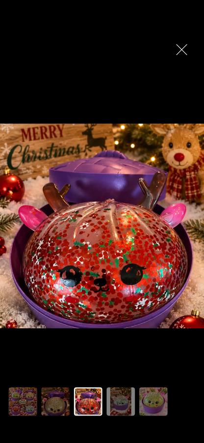 Medium 6”  Reindeer Dumpling Squeeze Toy– Holiday Sensory Fidget (Pre-Order ETA Week of Oct 5)