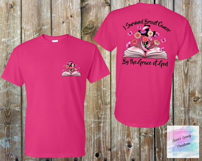 I Survived Breast Cancer By The Grace Of God Shirt