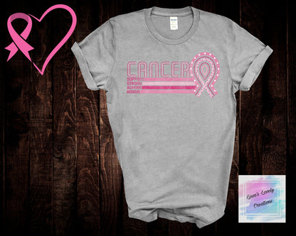 Breast Cancer Awareness Support Strong Admire Honor Shirt