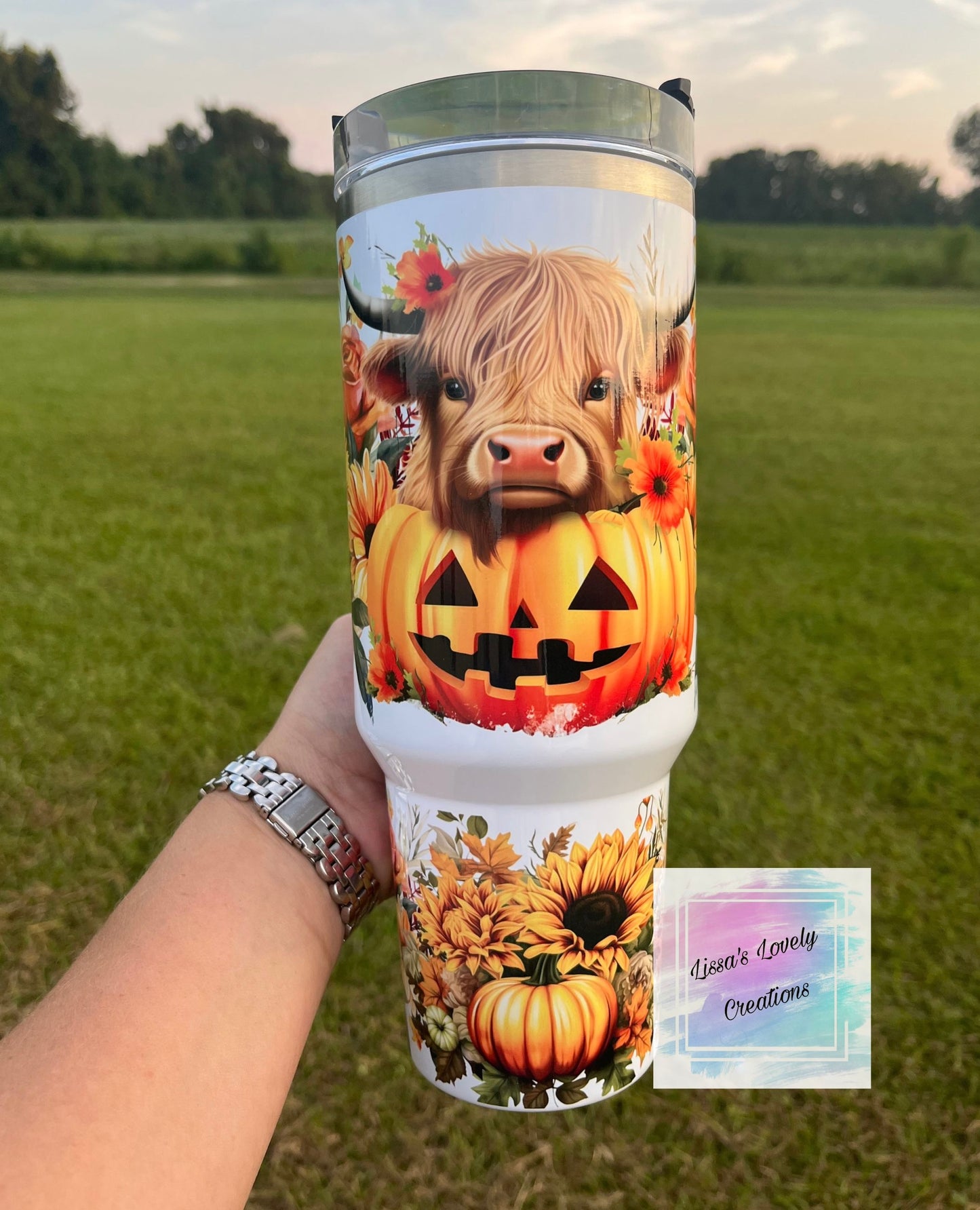 Highland cow Halloween 40oz Tumbler