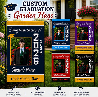 Custom Graduation Garden Flag – Class of 2026