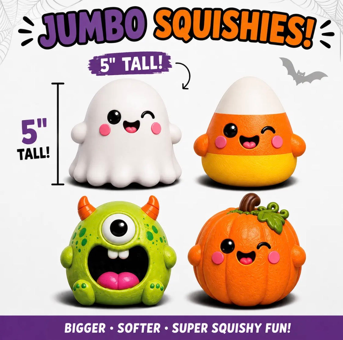 Jumbo Halloween Squishy Fidget Toy- Preorder - ETA Late Sept/ Early Oct