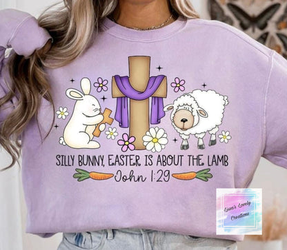 Silly bunny Easter is about the lamb