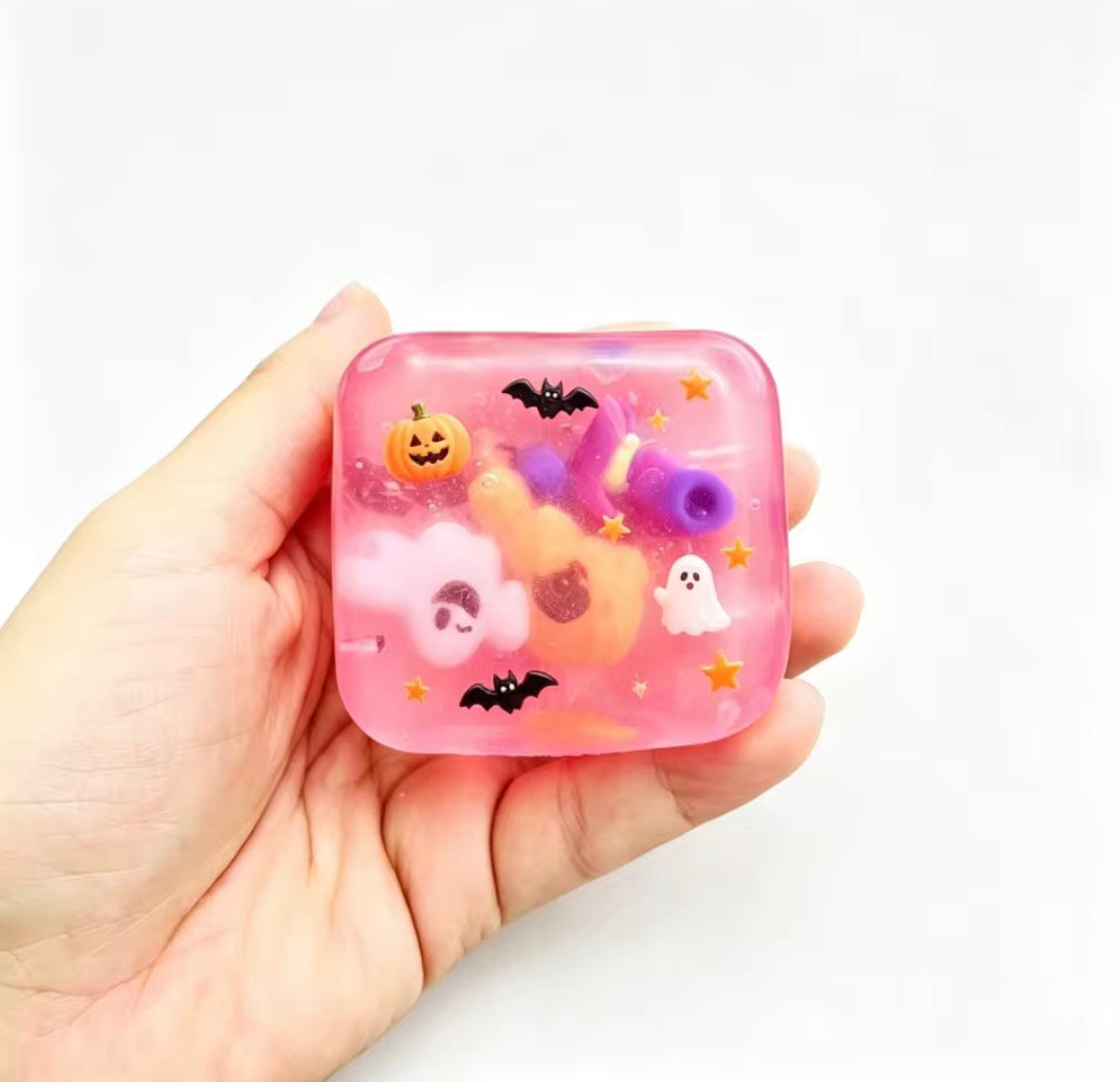 Generic Halloween Figure Maltose Filled Cube Squishy Toy-  ETA SEPTEMBER