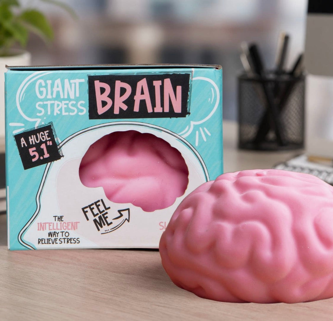 Giant Brain Stress Ball – Large Squishy Toy for Adults