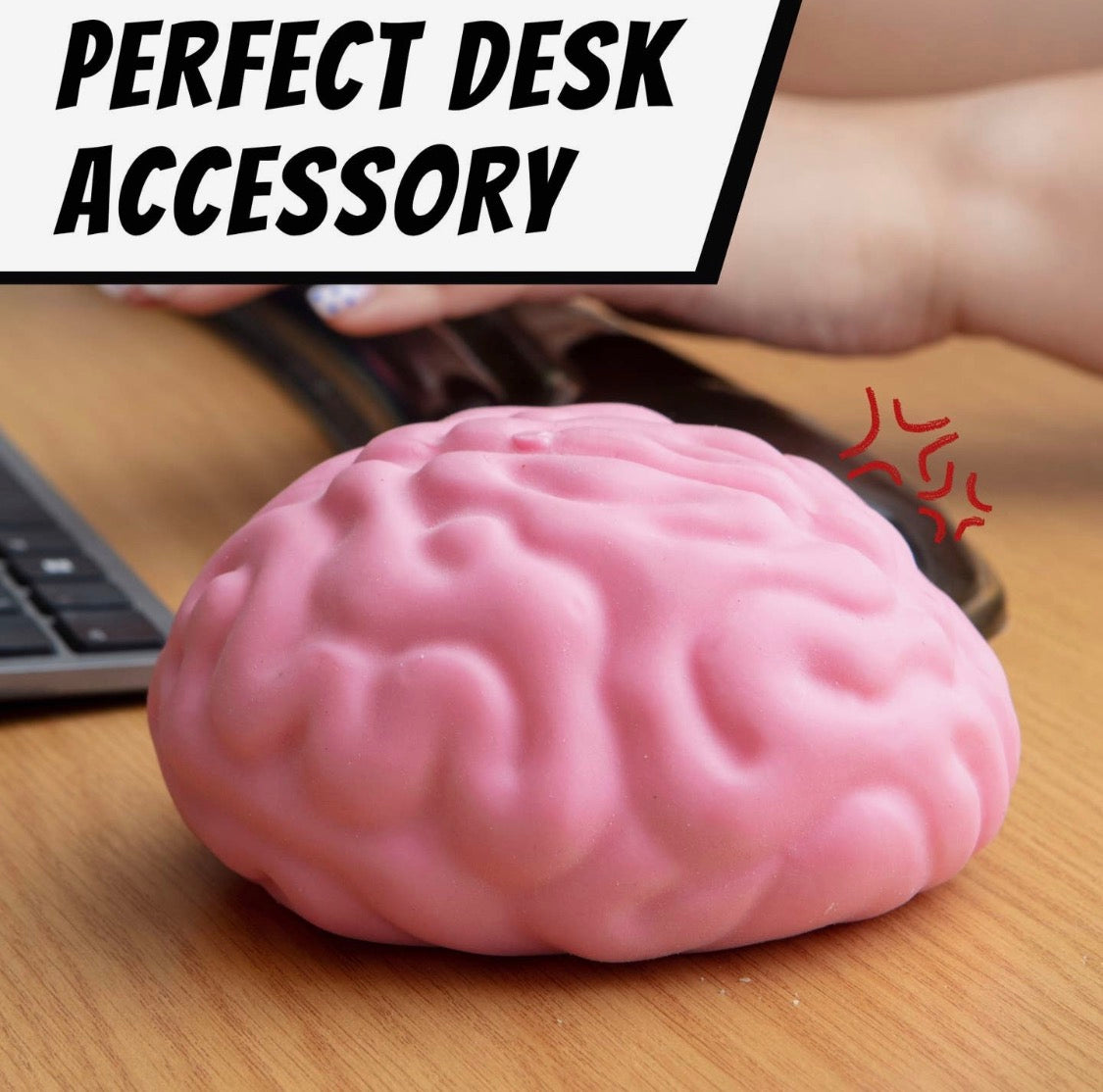 Giant Brain Stress Ball – Large Squishy Toy for Adults