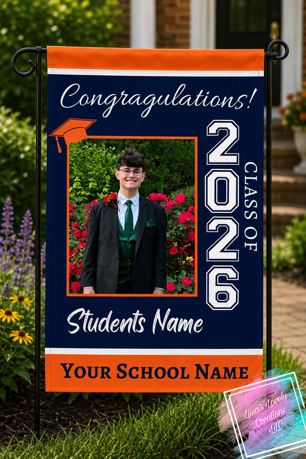 Custom Graduation Garden Flag – Class of 2026