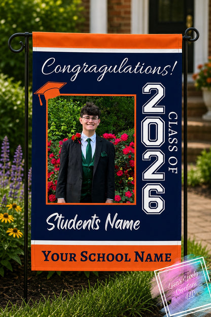 Custom Graduation Garden Flag – Class of 2026