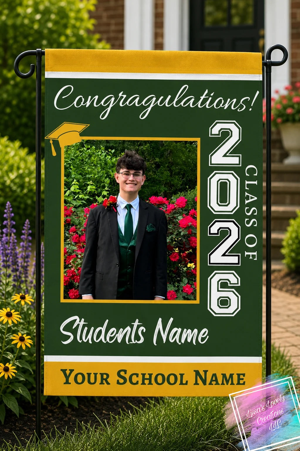 Custom Graduation Garden Flag – Class of 2026