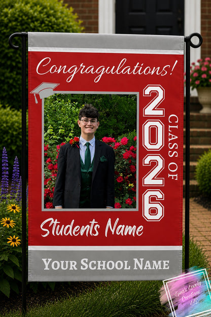 Custom Graduation Garden Flag – Class of 2026