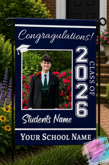 Custom Graduation Garden Flag – Class of 2026
