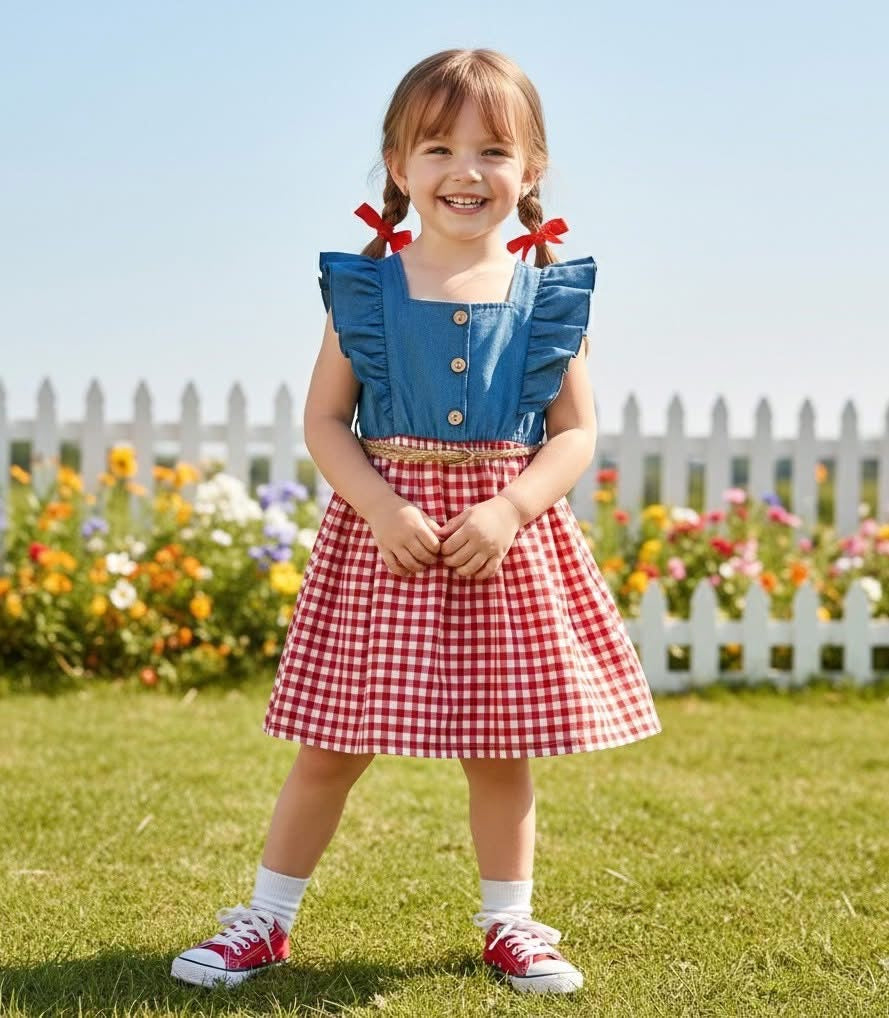 Gingham Picnic Dress- Pete+Lucy