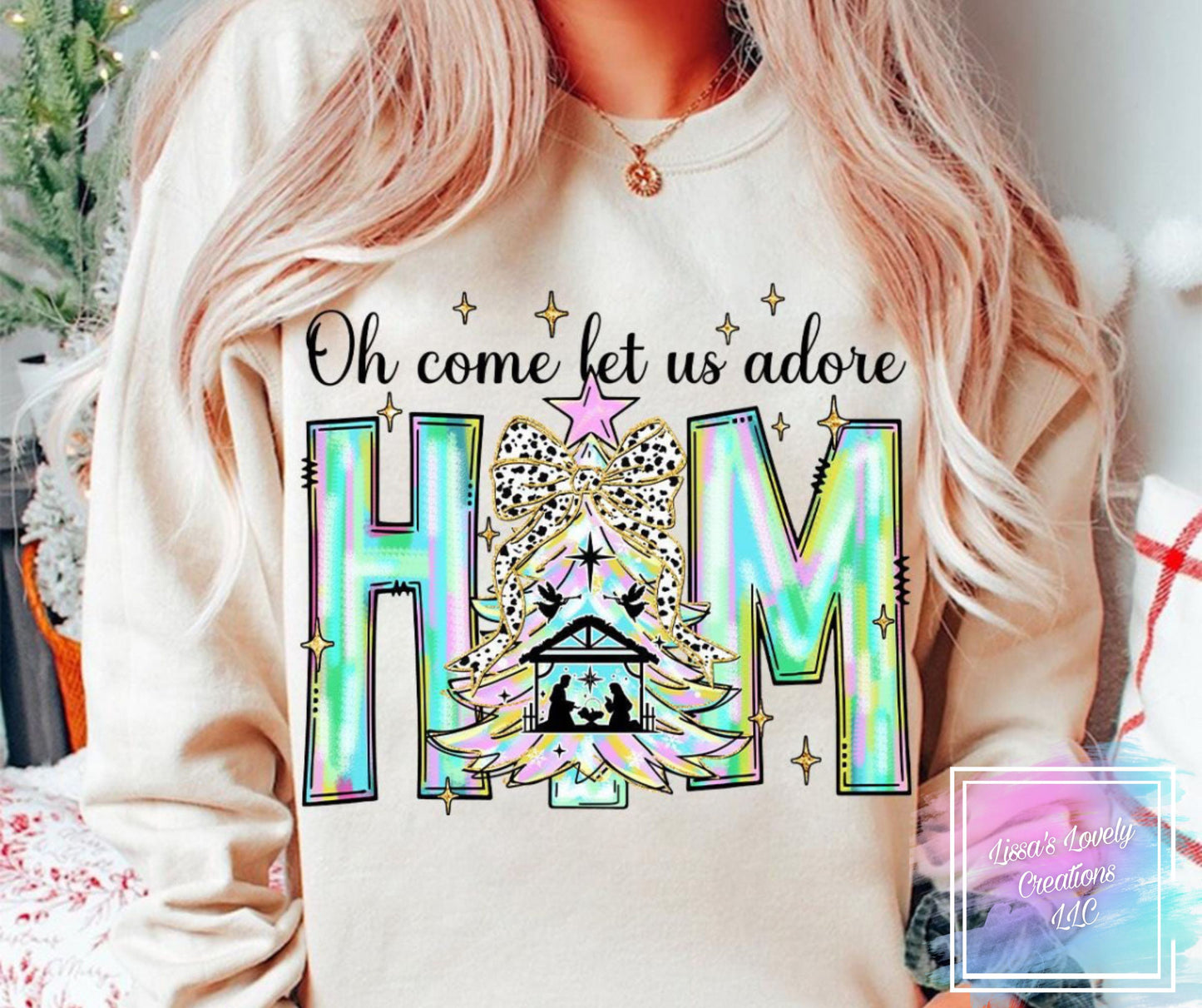 Oh come let us adore him shirt