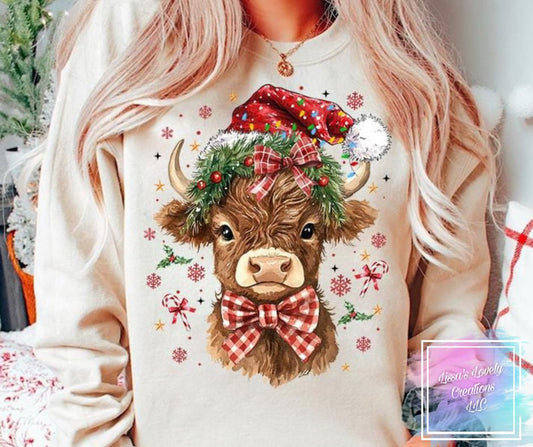 Christmas Highland Cow shirt