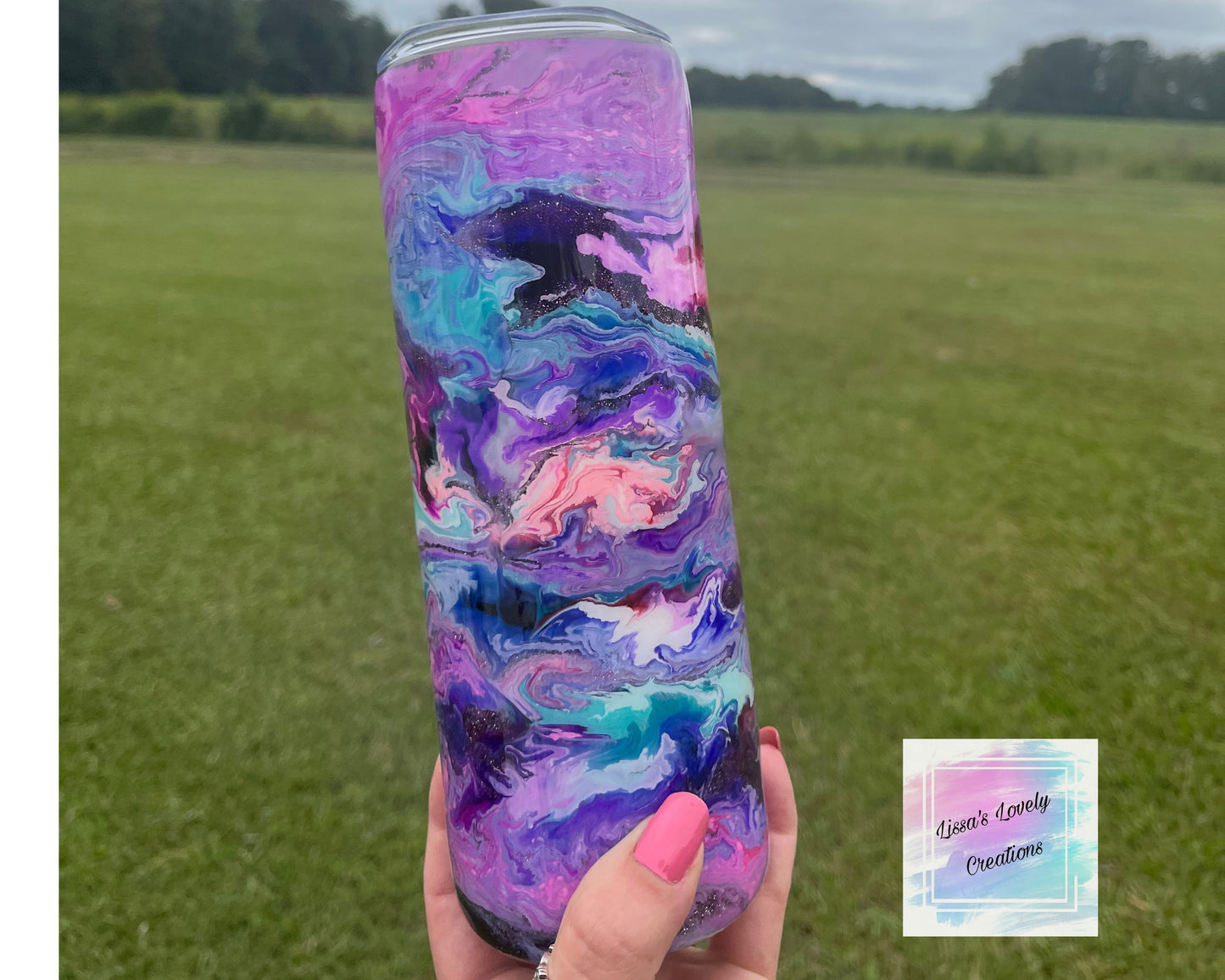 20oz Epoxy Tumbler (alcohol ink)