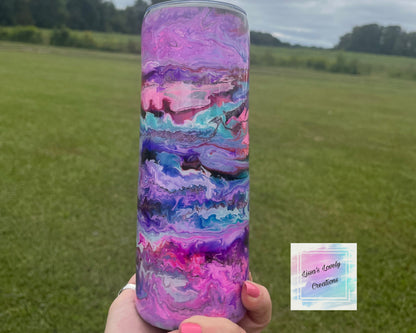 20oz Epoxy Tumbler (alcohol ink)