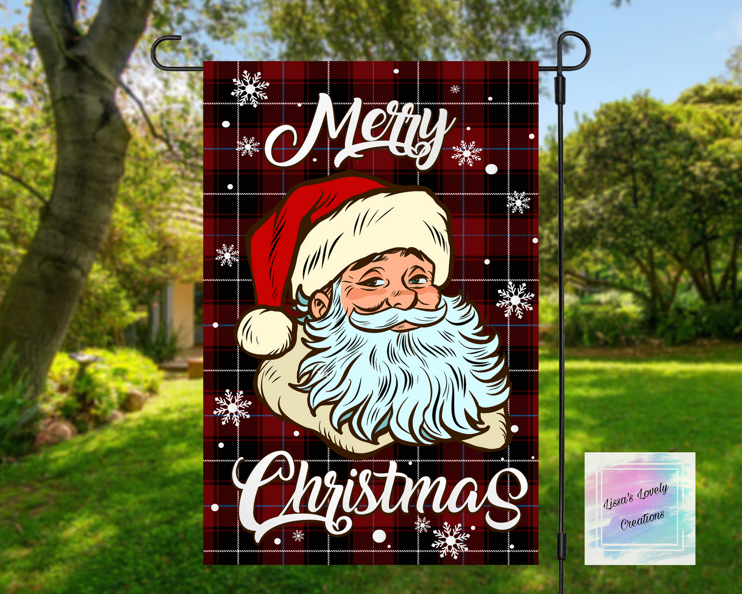 Santa Merry Christmas Garden Flag