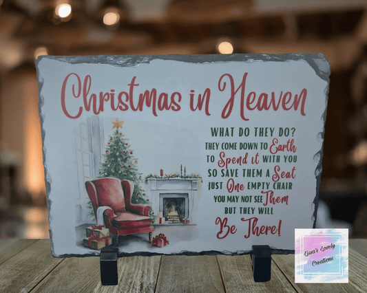 Christmas In heaven photo slate