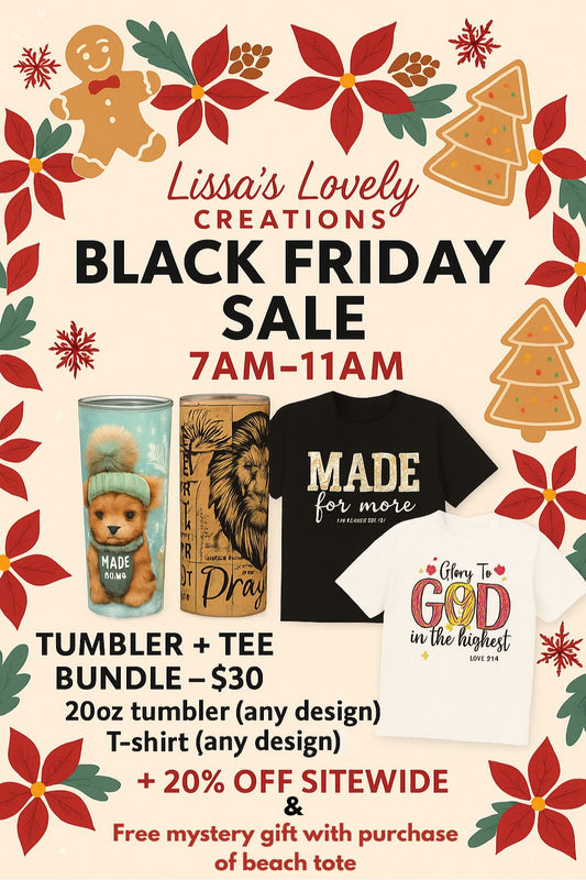 Black Friday: Tumbler + Tee Bundle – $30 (7AM–11AM Only)- Read Product Description