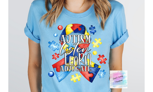 Autism Listen Learn Advocate Shirt