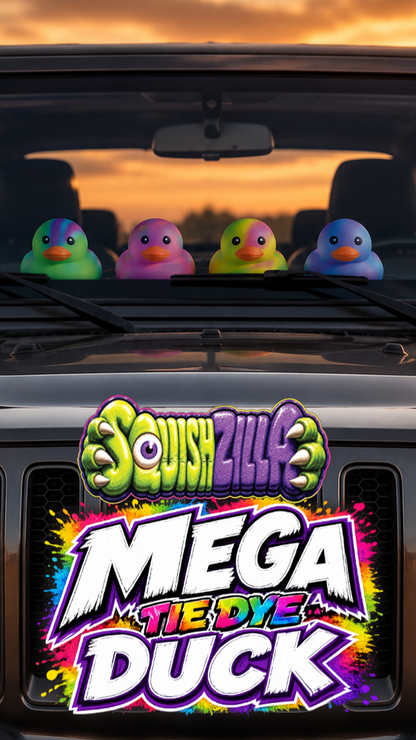 Fun Doh SquishZilla™ Jumbo 5" Tie-Dye Duck Squishy Toy