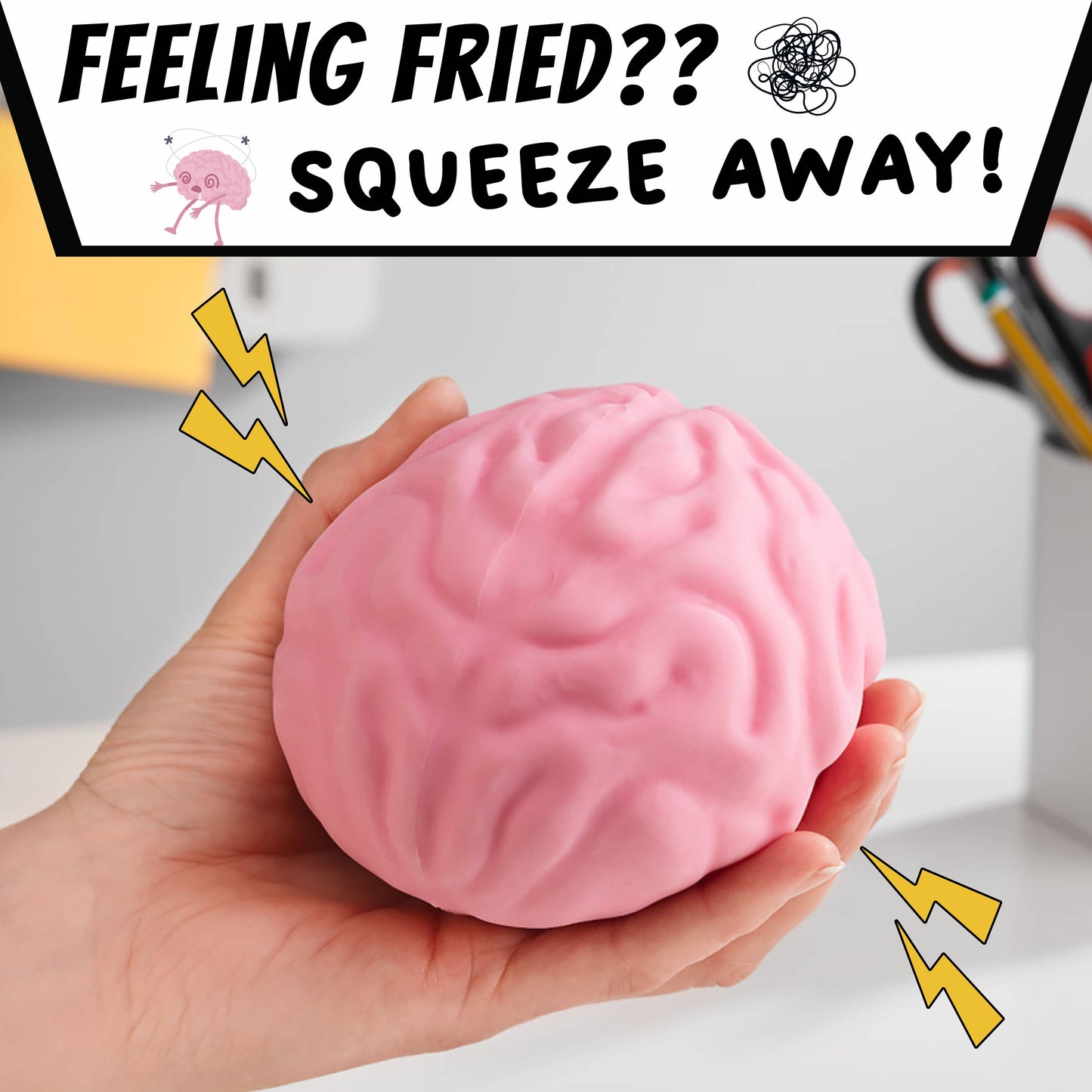 Boxer Gifts - Giant Brain Stress Ball – Large Squishy Toy for Adults