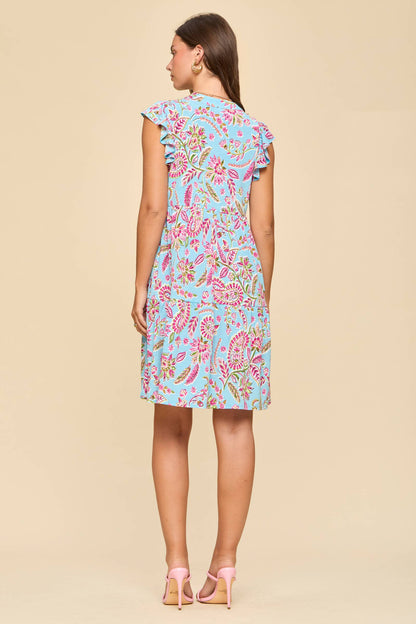 Dear Scarlett Flutter Sleeve Tiered Forever Dress