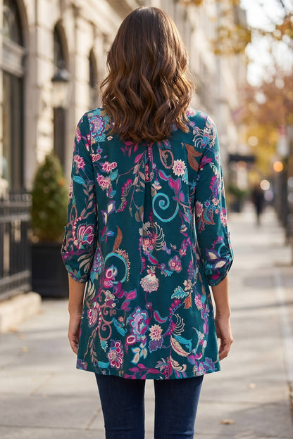 Dear Scarlett - Lightweight Transitional Printed Cardigan