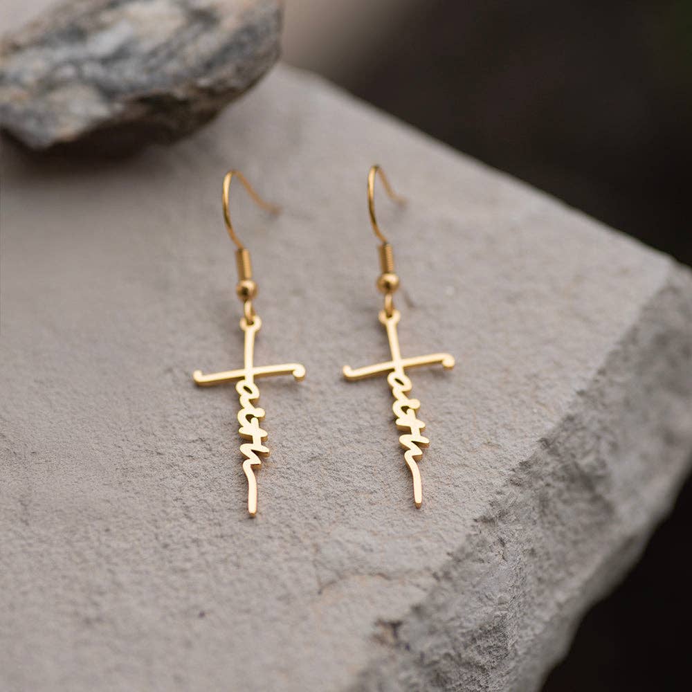 Faith Cross Earrings