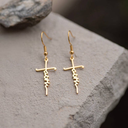 Faith Cross Earrings