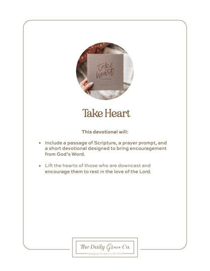 The Daily Grace Co - Take Heart Devotional | Coffee Table Book