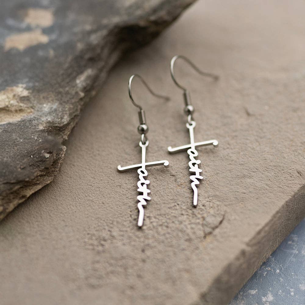 Faith Cross Earrings