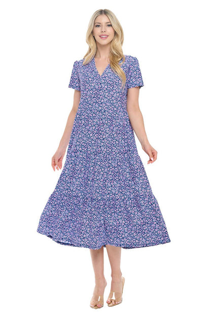 ARYEH - Gloria Floral Print Midi Dress