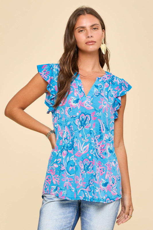 Dear Scarlett Mandarin Collar Tank