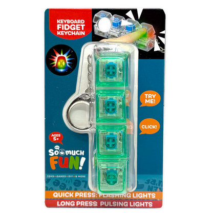 So Much Fun! Keyboard Fidget LED Keychain