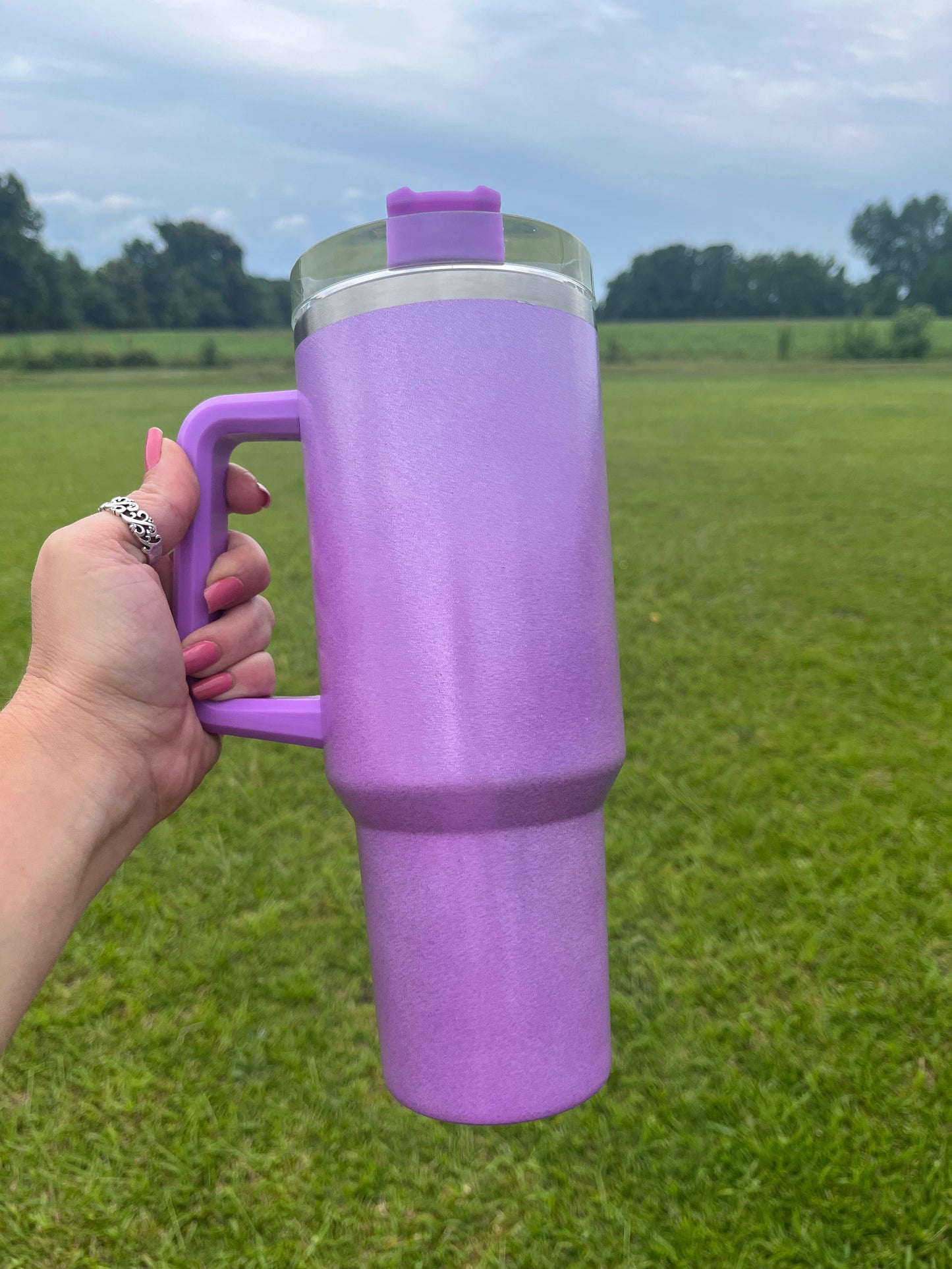 Breast Cancer Awareness Sunflower Ribbon 40oz Tumbler