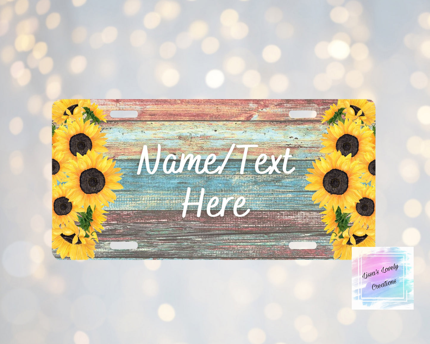 Personalized sunflower License Plate