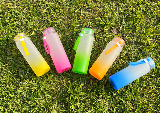 Make your own Custom 17oz glass ombré water bottle
