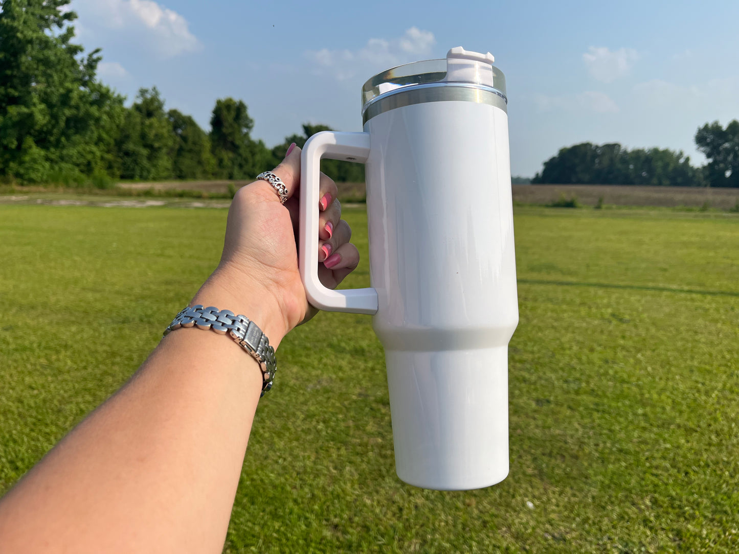 Make your own Custom 40oz with colored handle Tumbler