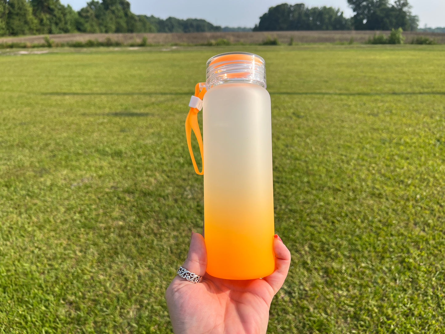 Make your own Custom 17oz glass ombré water bottle