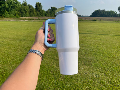 Make your own Custom 40oz with colored handle Tumbler