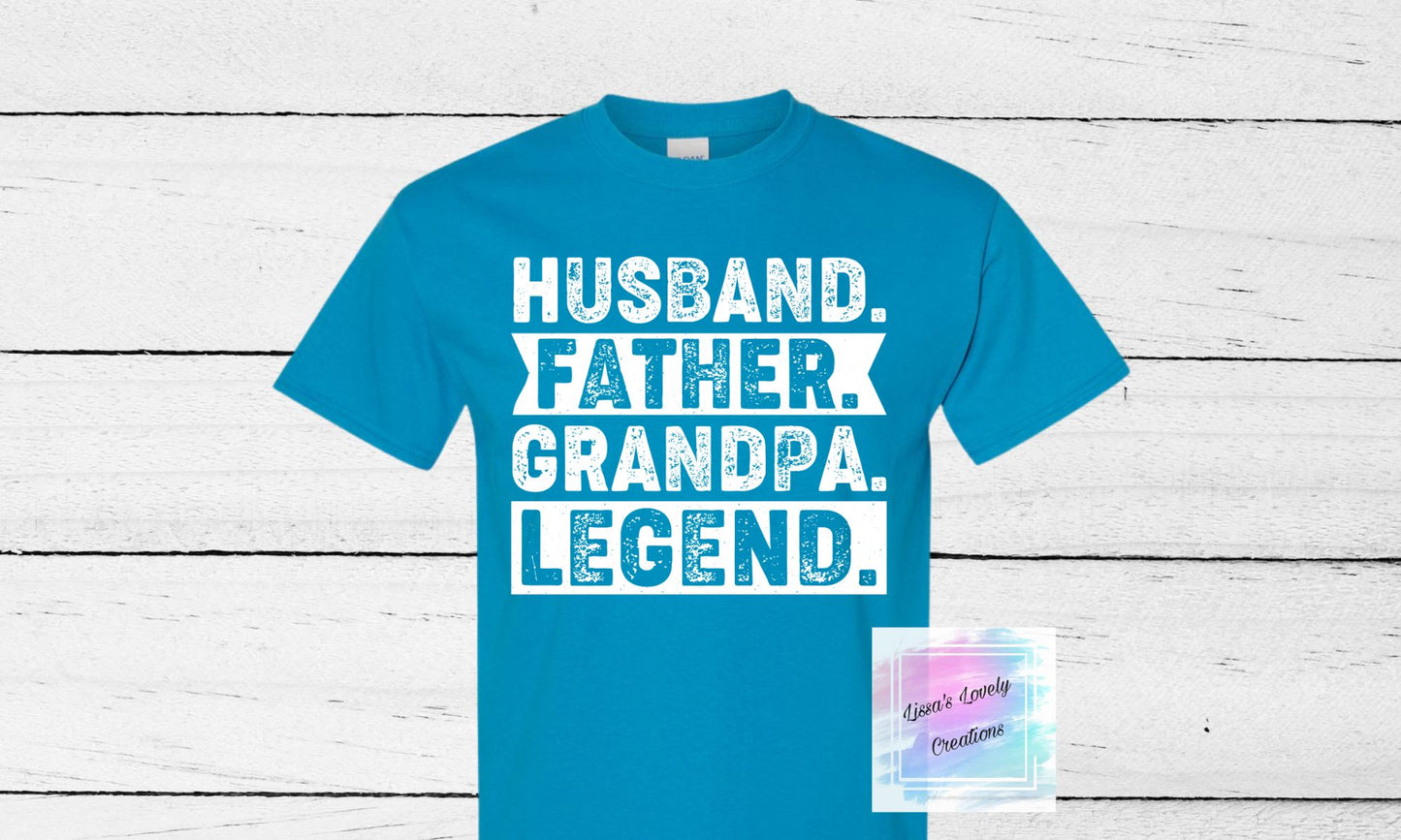 Husband Father Grandpa Legend Shirt