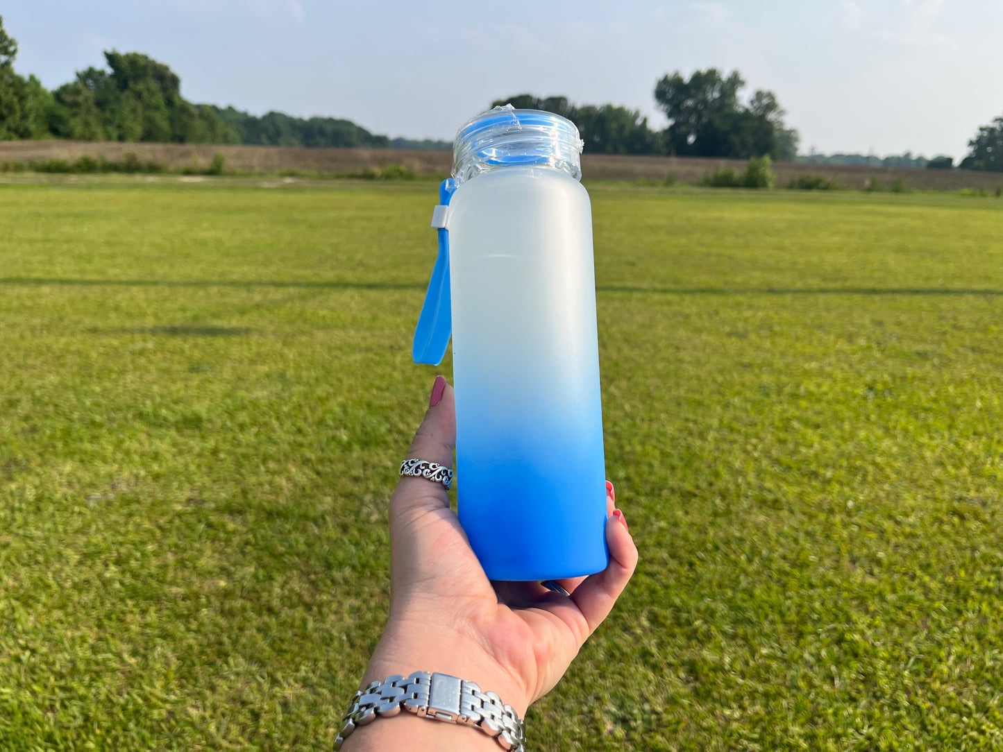 Make your own Custom 17oz glass ombré water bottle
