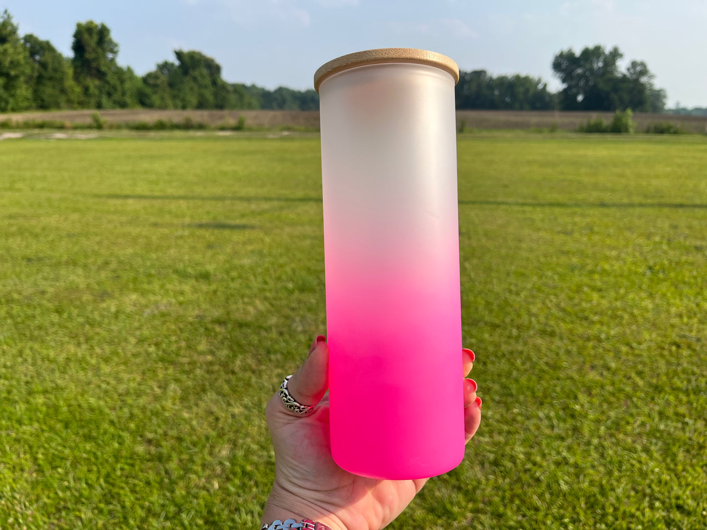 Make your own Custom 25oz glass ombré tumbler