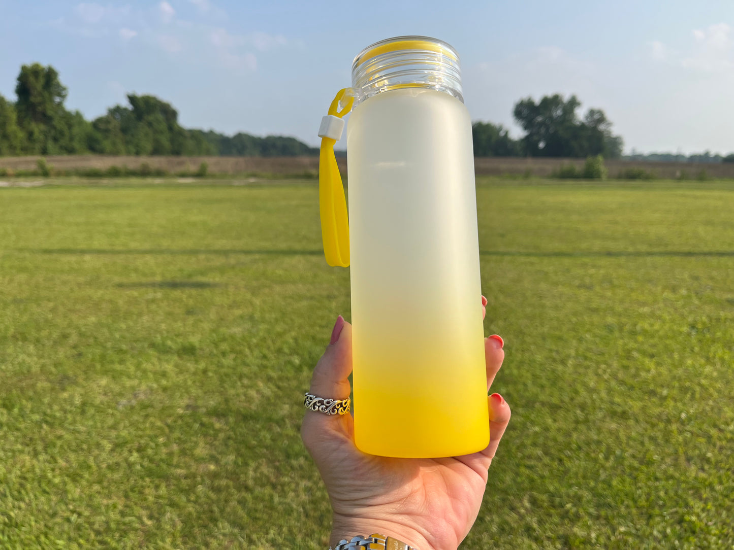 Make your own Custom 17oz glass ombré water bottle
