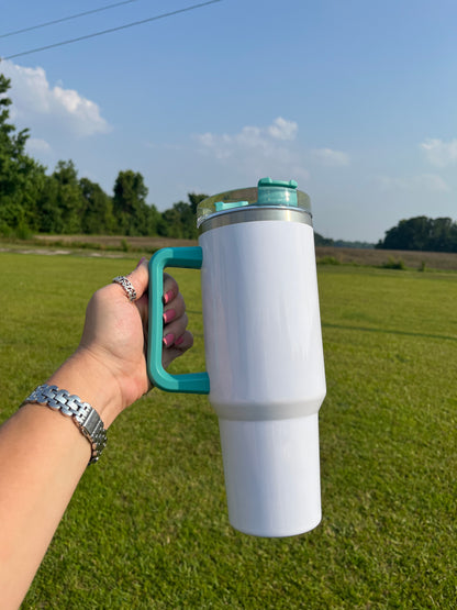 Make your own Custom 40oz with colored handle Tumbler