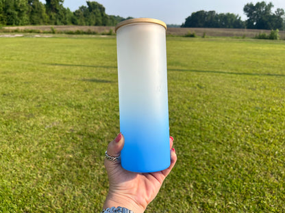 Make your own Custom 25oz glass ombré tumbler